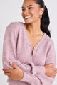 Spirited Pink Fusion Balloon Sleeve Cropped Cardigan