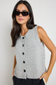 Stamp Grey Marle Crewneck Knit Vest Top