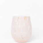 Stemless Natural Splatter Wine Glass