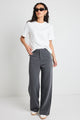 Zoey Charcoal Tailored High Rise Wide Leg Pocket Pants