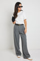 Sophisticated Charcoal Wide Leg Pants