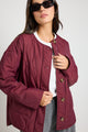 Peak Burgundy Oversized Padded Shell Jacket