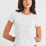 Study Snow Marle Rib Longer Baby Tee