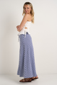 Summit Navy Gingham Tie Waist Bias Maxi Skirt