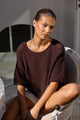 Sunrise Dark Chocolate SS Crochet Knit Top