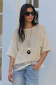 Sunrise String SS Crochet Knit Top