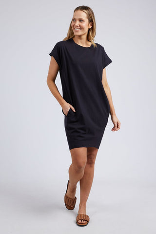 Sunset Cove Black Tee Dress WW Dress Foxwood   