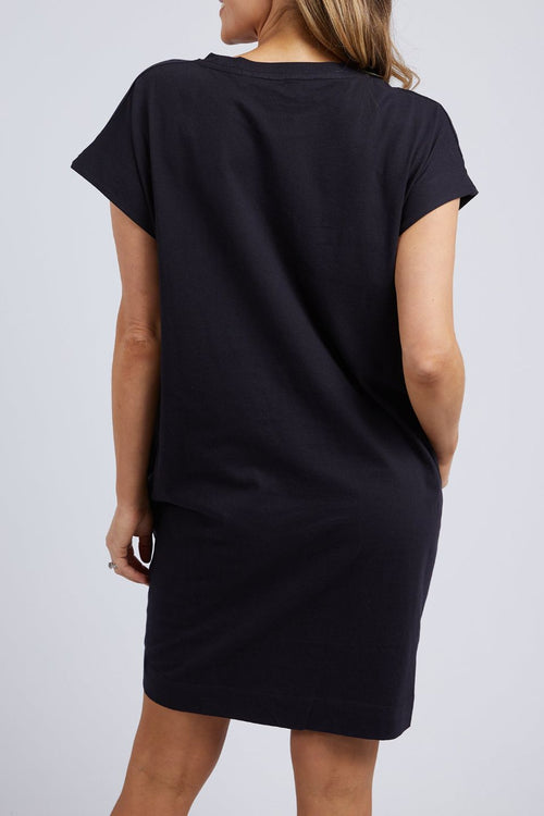 Sunset Cove Black Tee Dress WW Dress Foxwood   