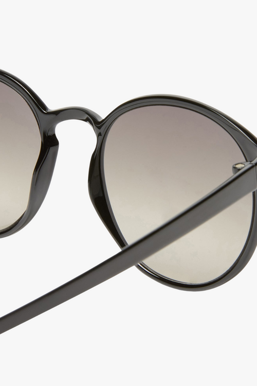 Thin Round Black Sunglasses