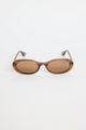 Sydney Espresso Narrow Oval Sunglasses