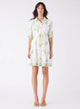 Tranquility Olive Floral Belted SS Mini Dress