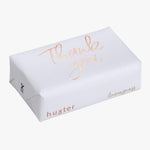 Thank You White with Gold Script Lemongrass Soap HW Beauty - Skincare, Bodycare, Hair, Nail, Makeup Huxter   