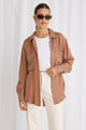 Tidal Mocha Luxury Blend Oversized Shirt