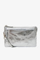 Tilly Silver Crinkle Leather Crossbody Bag