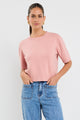 Topic Blush Cashmere Blend Soft Knit Tee