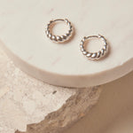 Twirl Hoop Silver Earrings ACC Jewellery Georgia Mae   