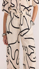 Zenith Cream Abstract Resort Pant