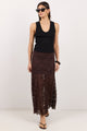 Moral Chocolate Lace Maxi Skirt