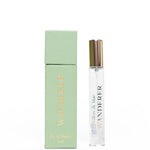 Wanderer perfume bottle and packaging on a white background