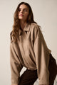 Stable Mushroom Lux Vegan Suede Bomber Jacket
