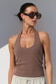 Yearning Mocha Halter Neck Tank