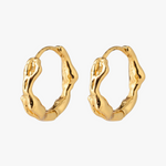 Gold Twist Hoop Earrings