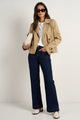 Pathway Camel Cropped Trench Jacket