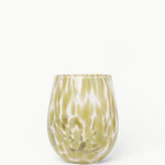 Stemless Olive Splatter Wine Glass