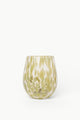 Stemless Olive Splatter Wine Glass