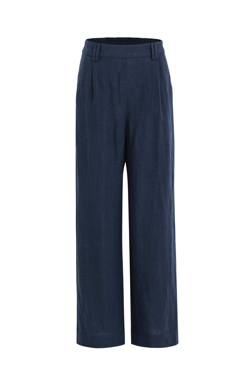 blue linen pant