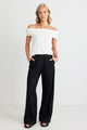 Boardwalk Black Ramie Extended Waist Pants