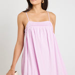 Cabana Pink Lilac Strappy Tie Back Mini Dress