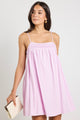 Cabana Pink Lilac Strappy Tie Back Mini Dress