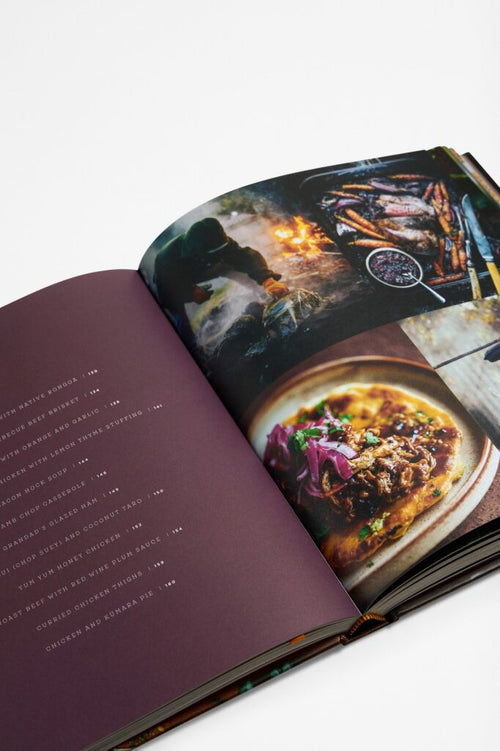 Pages with image and text from cookbook titled Kai Feast by Christall Lowe