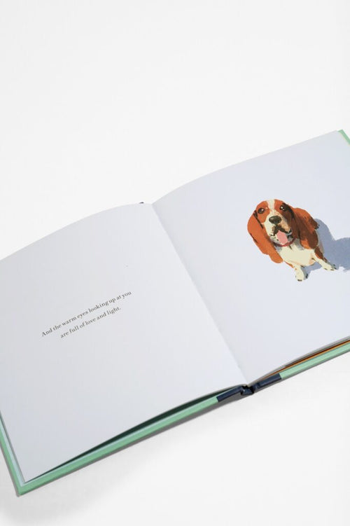 Pages with text and illustration from a book titled ' When You Love a Dog'