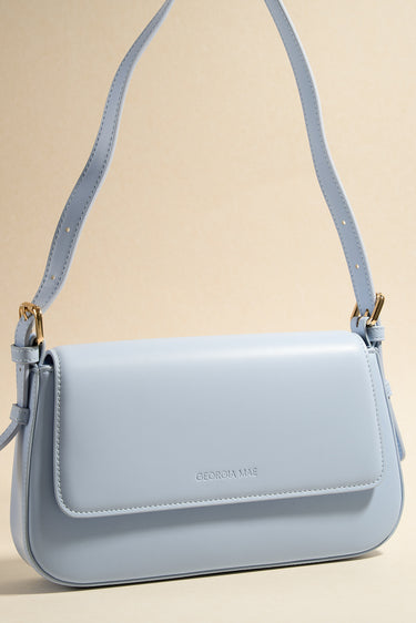 blue shoulder bag