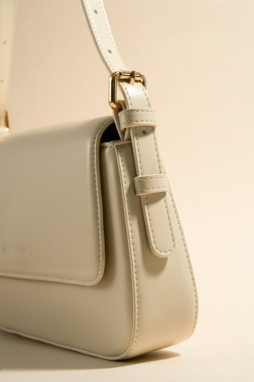 cream shoulder bag