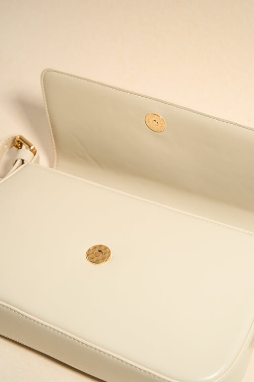 cream shoulder bag