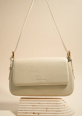 cream shoulder bag