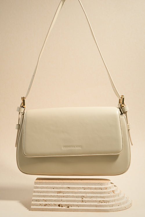 cream shoulder bag