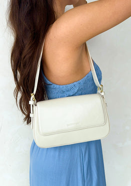 Date Night Cream Shoulder Bag