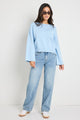 Daytime Ice Blue LS Cotton Jumper