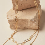 Double Link Chain Gold Necklace ACC Jewellery Georgia Mae   