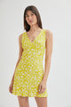 Eliza Yellow Mini Valerie Floral Mini Dress