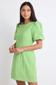 Emory Apple Puff Sleeve Tie Mini Dress