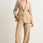 Sister Camel Textured Wide Leg Pants