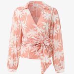 Evolve Blush Palms Wrap Shirt