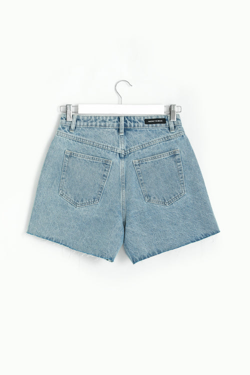  blue denim shorts