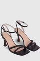 Atticus Black  Double Strap Heel