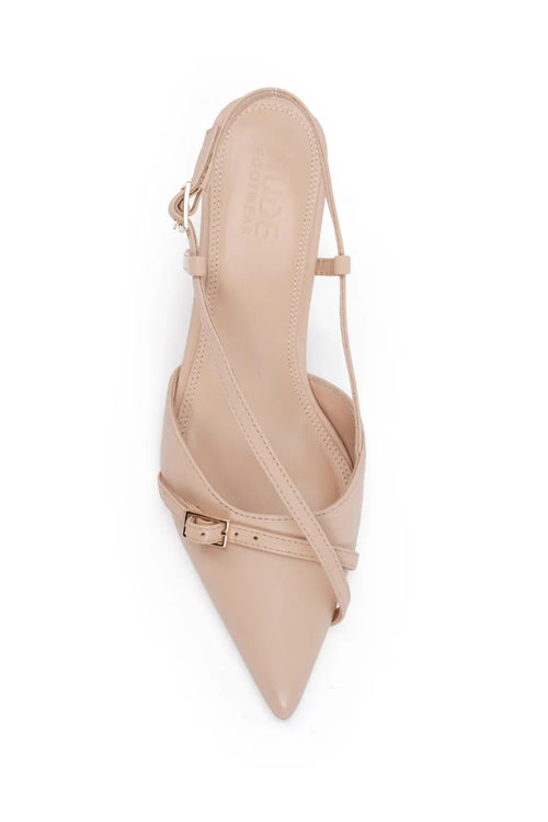 Nude Aymara slingback heel